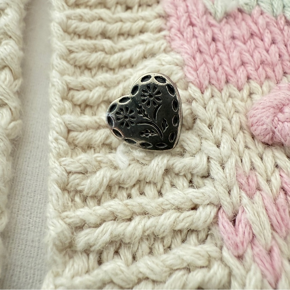 Bryn Connelly Boho Patchwork Textured Cardigan in Soft Pastels Medium - Picture 4 of 13